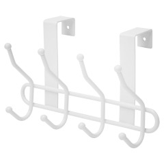 Wieszak na drzwi biały 4 wieszaki listwa