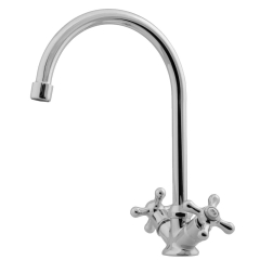 Bateria kuchenna kran chrom retro dwuchwyt