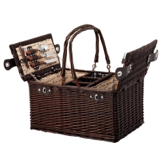 Kosz piknikowy z organizerem na sztućce nad wode