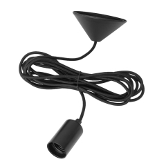 Zawieszenie lampy oprawa przewód 4m E27 gwint czarny