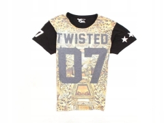 *B Twisted Soul Mens T-shirt 3D Print Tee size XL