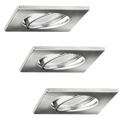 Polux Zestaw oczek ruchomych kwadratowych Olin LED 3x3,5 W GU10