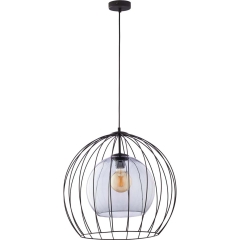 TK Lighting Lampa sufitowa UNIVERSO metal czarna 1x60W E27