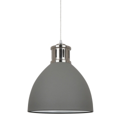 Italux Lampa wisząca LOLA nikiel szara 1x60W E27