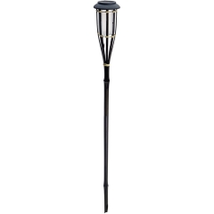 Koopman Lampa solarna LED pochodnia BAMBOO czarna 65 cm