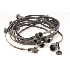 TK Lighting Girlanda świetlna MODO 10xE27 230V czarna 7,5 m