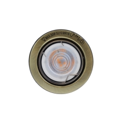 CALI Oczko downlight LED okrągłe ruchome 1xGU10 patyna