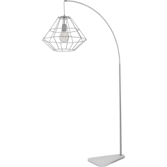 TK Lighting Lampa podłogowa DIAMOND szara 1x60W E27