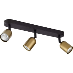 TK Lighting Listwa TOP czarno złota 3x50W GU10