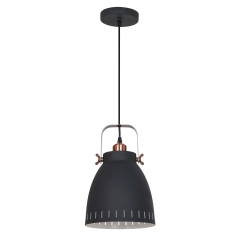 Italux Lampa wisząca FRANKLIN czarna miedź 1x60W E27