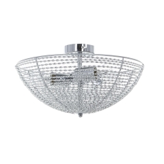 Italux Plafon FORMO JUSTIN śr. 40 cm chrom 3x60W E27