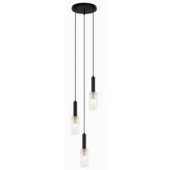 Italux Lampa PEROLA czarna 3x40W E14