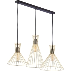 TK Lighting Lampa sufitowa SAHARA listwa złota 3x60W E27