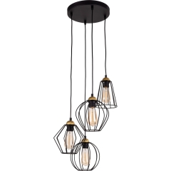TK Lighting Lampa sufitowa Galaxy Brass 4x60W E27