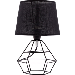 TK Lighting Lampka stołowa DIAMOND czarna 1x60W E27