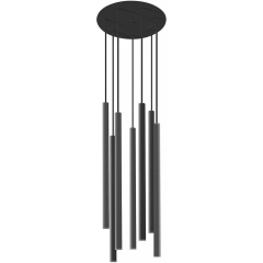 Nowodvorski Lampa sufitowa LASER czarna 7x10W G9
