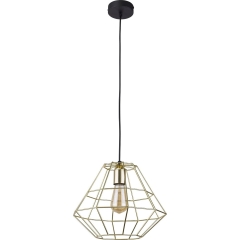 TK Lighting Lampa sufitowa DIAMOND GOLD śr. 40 cm złota 1x60W E27