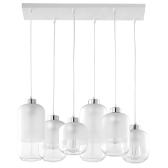 TK Lighting Lampa sufitowa MARCO srebrna 6x60W E27