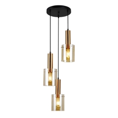 Italux Lampa SARDO plafon złota 3x40W E27