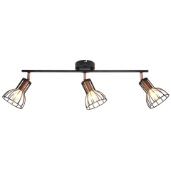 Polux Listwa halogenowa SOFIA czarna 3x8W E14