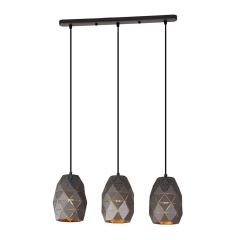 Italux Lampa HARLEY listwa szara 3x40W E27