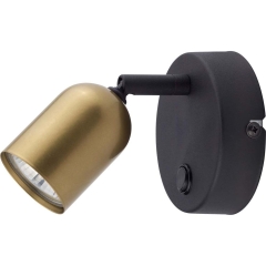 TK Lighting Kinkiet TOP czarno złoty 1x50W GU10