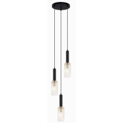Italux Lampa PEROLA czarna 3x40W E14