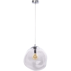 TK Lighting Lampa wisząca SOL chrom transparentna 1x60W E27