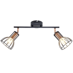 Polux Listwa halogenowa SOFIA czarna 2x8W E14