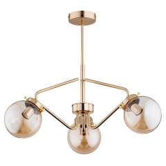 Alfa Lampa wisząca BARSUM złota 3x40W E14
