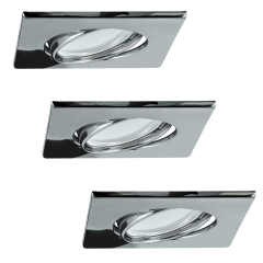 Polux Zestaw oczek ruchomych kwadratowych Olin LED 3x3,5 W GU10