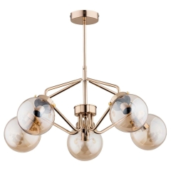 Alfa Lampa wisząca BARSUM złota 5x40W E14