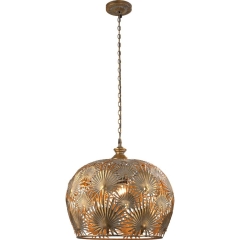 Lampa sufitowa metalowa Exotic Jungle złota 42 x 42 x 43 cm