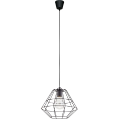 TK Lighting Lampa sufitowa DIAMOND śr. 30 cm czarna 1x60W E27
