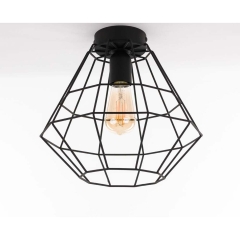 TK Lighting Plafon DIAMOND śr. 30 cm czarny 1x60W E27