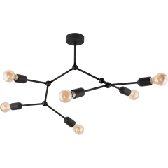 TK Lighting Lampa wisząca FANTASY metal czarna 6x60W E27