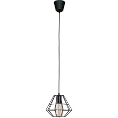 TK Lighting Lampa sufitowa DIAMOND śr. 20 cm czarna 1x60W E27