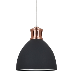 Italux Lampa wisząca LOLA miedź czarna 1x60W E27