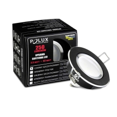 Polux Oczko sufitowe LED OLAL czarne 3,5W GU10