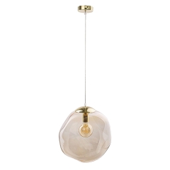 TK Lighting Lampa wisząca SOL złota bursztyn 1x60W E27