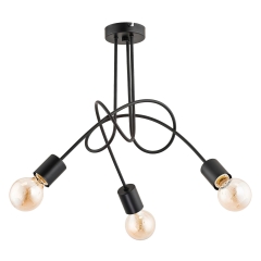 Alfa Lampa wisząca TANGO czarna 3x60W E27