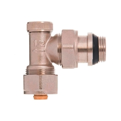 Invena Zawór grzejnikowy powrotny do PEX kątowy GZ 1/2"