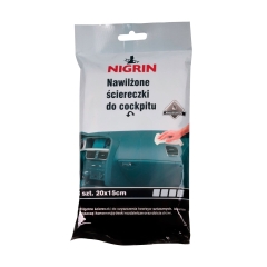 Nigrin Ściereczki nawilżone do cockpitu 20 sztuk