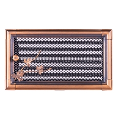 Parkanex Kratka kominkowa złota patyna 16 cm x 32 cm z żaluzja