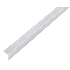 GAH Alberts Profil kątowy aluminiowy, stal szczotkowana, 1000 mm x 20 mm x 20 mm