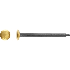 LUX Gwóźdź stalowy z podniesioną główką pokrytą mosiądzem 2 mm x 30 mm mosiądz