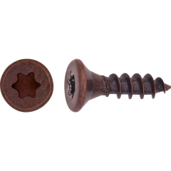 LUX Wkręt uniwersalny z łbem stożkowym TX 3 mm x 12 mm oksydowany 25 szt