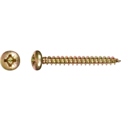 LUX Wkręt uniwersalny z łbem walec PZ 4 mm x 35 mm ocynk żółty 10 szt
