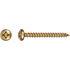 LUX Wkręt uniwersalny z łbem walec PZ 4 mm x 35 mm ocynk zółty 10 szt