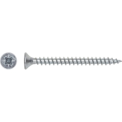 LUX Wkręt uniwersalny z łbem stożkowym płaskim PZ 2,5 mm x 20 mm ocynk 80 szt